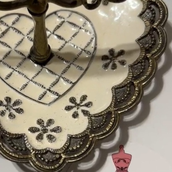 Vtg Cynthia Rowley Enameled Brass Cloisonne Style Jewelry Trinket Dish, 1980’s - Picture 7 of 7